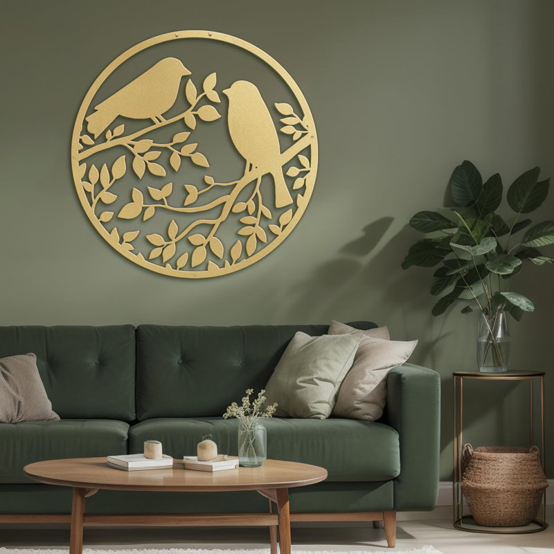 Wall Decor Metal, Gold, 30" H x 30" W x 0.05" D