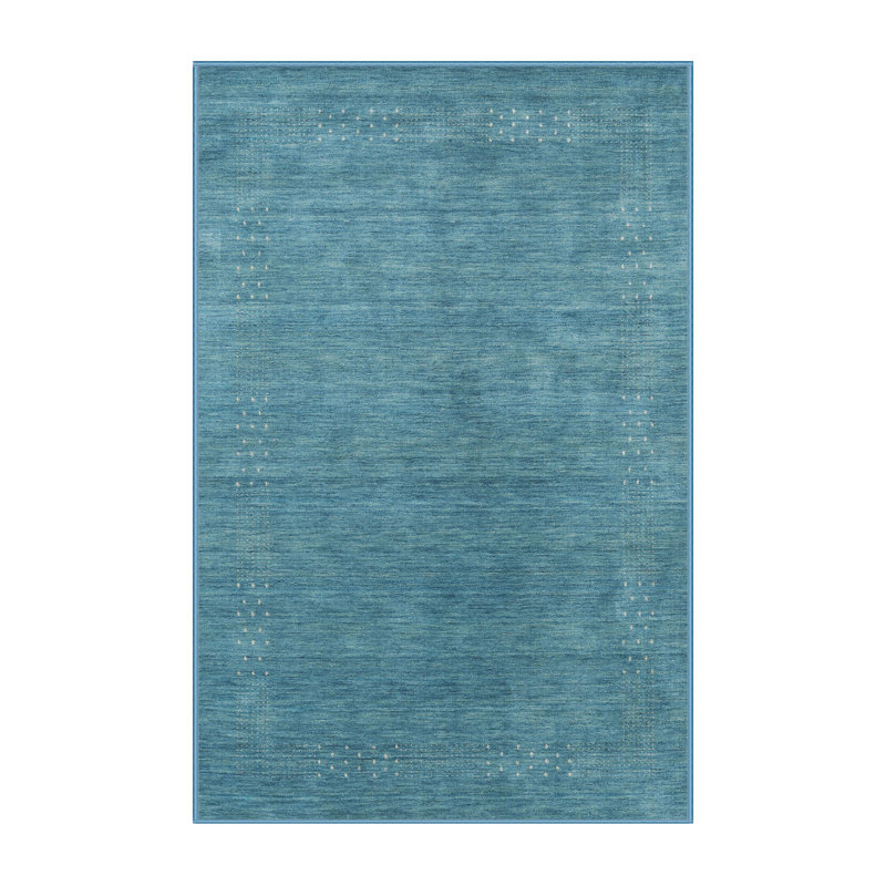 Tapis abstrait bleu, Rectangle 5 pi x 7 pi