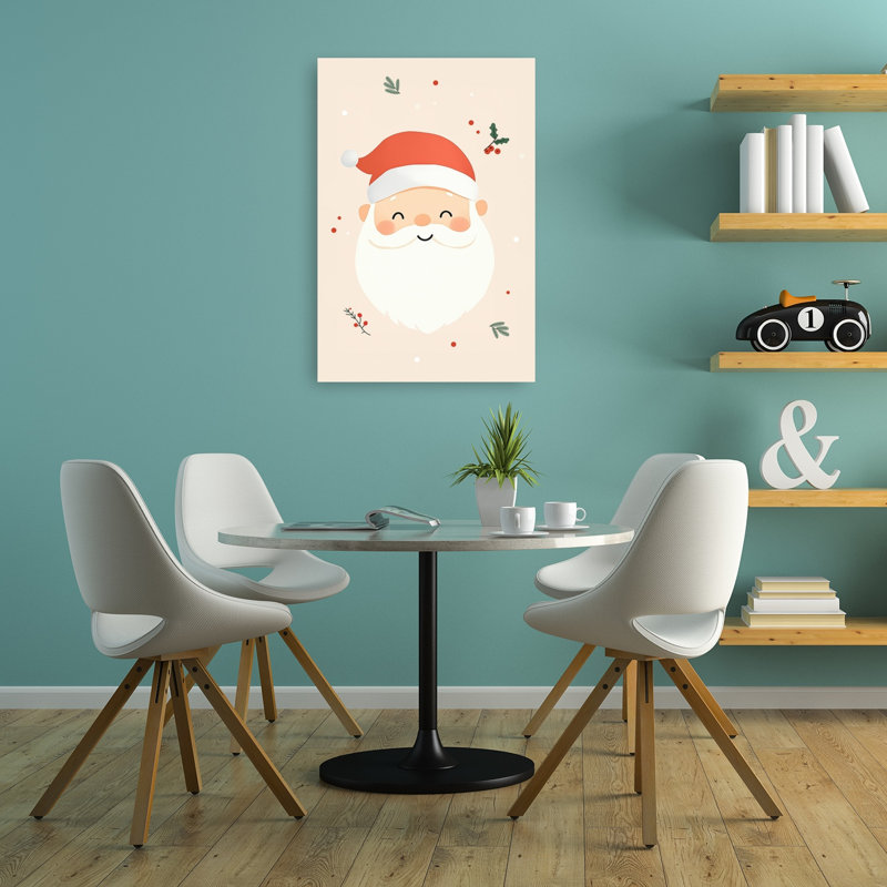 «Sourire Noël père Noël», reproduction d'art murale, H 36 po x l 24 po