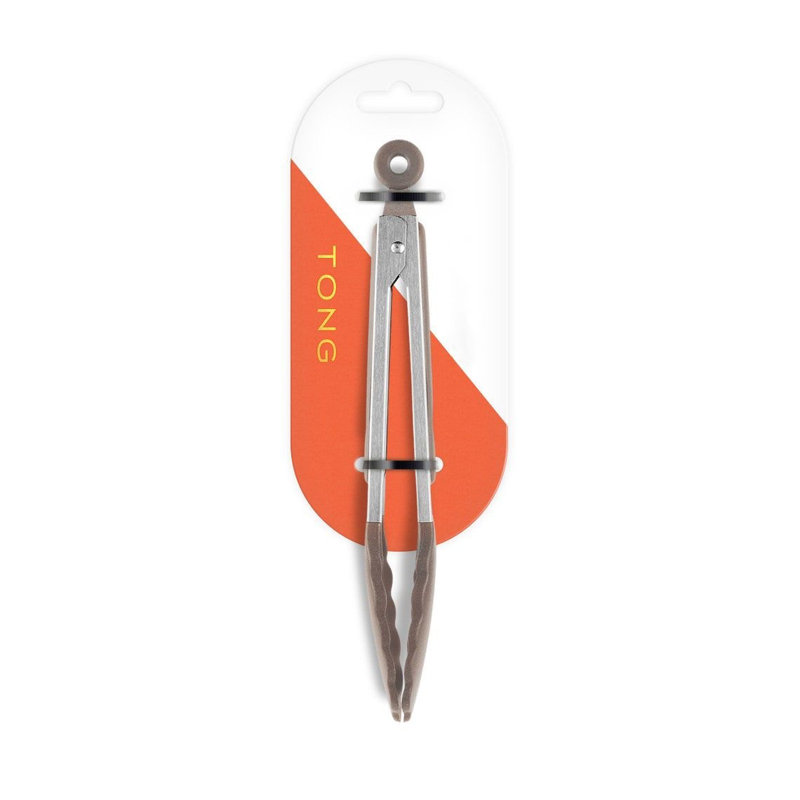 Stainless Steel Silicone Food Tongs, Grey