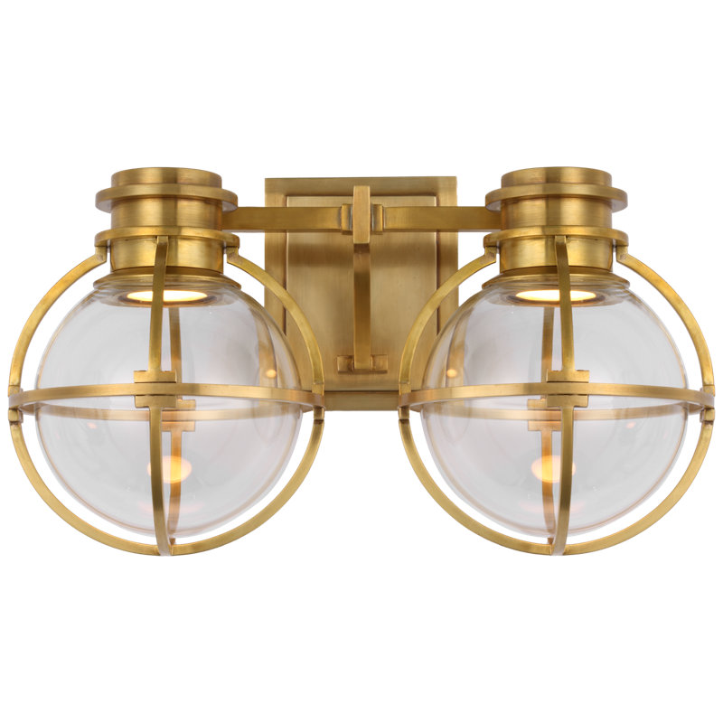 Gracie Double Sconce by Chapman & Myers, Antique-Burnished Brass