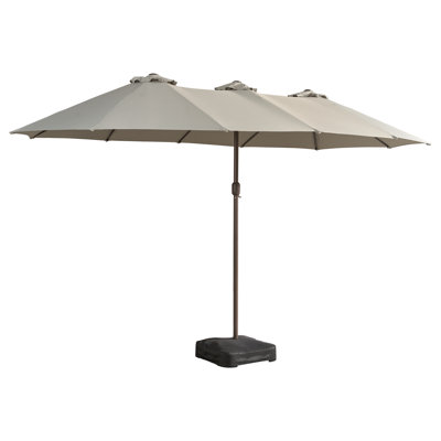 15 ft. Rectangle Market Umbrella with Base
