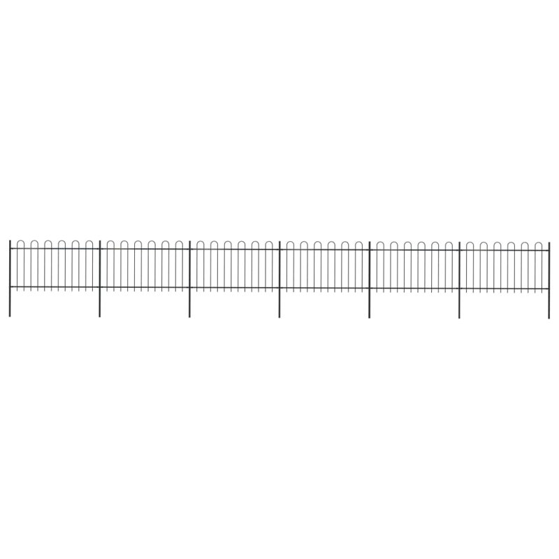 Carita Black Metal Fence Panels Included, 150cm H x 1020cm W x 2cm D