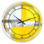 Gray and Yellow Blue Abstract VIII - Modern wall clock-50581987