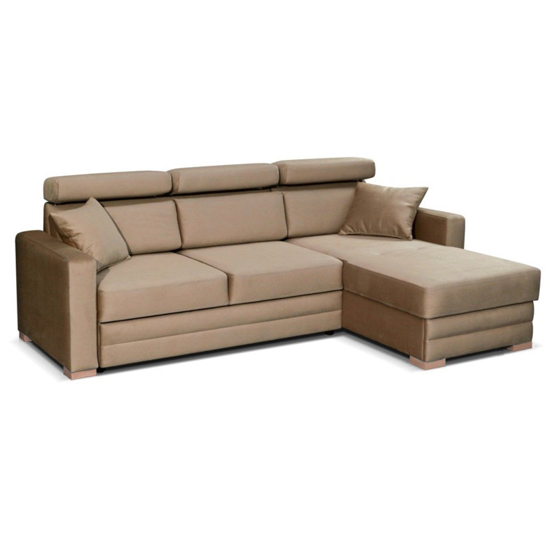Daveney 3 Seater Sofa Bed, Right Hand Facing, Fold Out, Beige