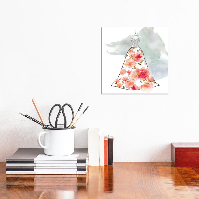 Fashionable Florals III by Carol Robinson - Print on Canvas, Wrapped Canvas, 30.48 cm H x 30.48 cm W