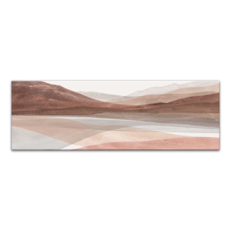 Paysage à l'aube sur toile, H 12 po x l 36 po x P 1,25 po