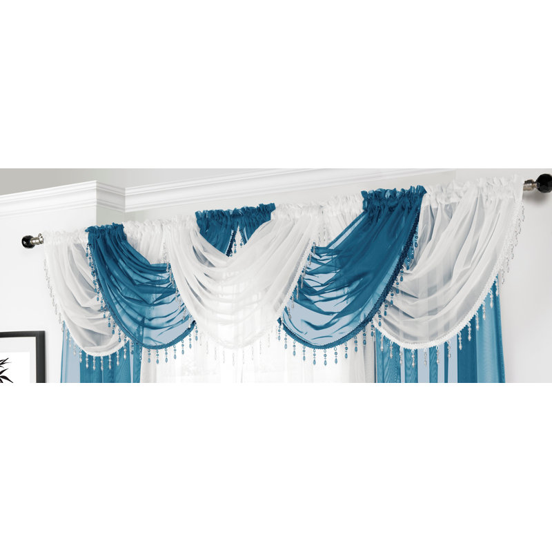 Ned 56cm Curtain Pelmet, Teal
