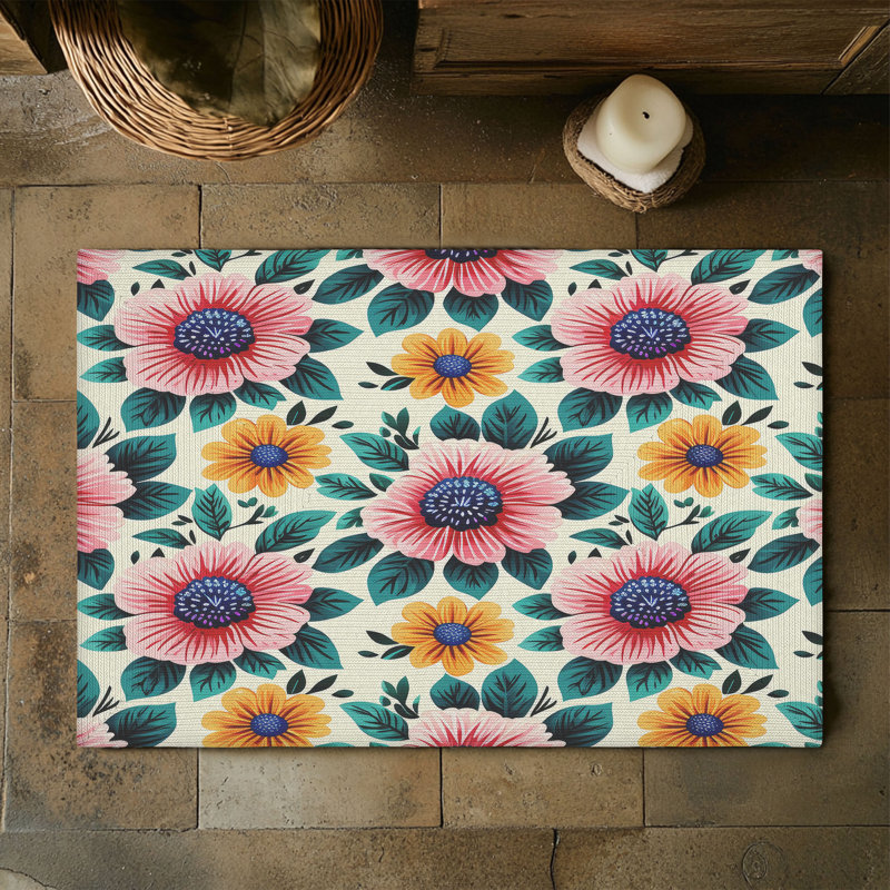 Tapis tressé Blossom Wave, Rectangulaire 3 pi x 5 pi