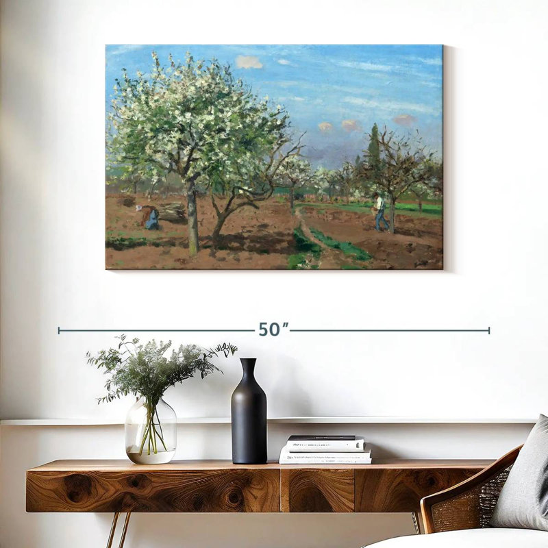 Alvord verger en fleurs Louveciennes 1872, H 26 po x l 39 po