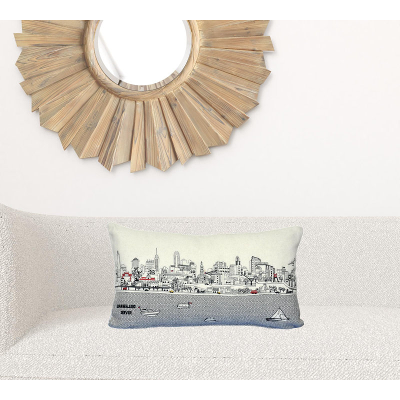 Coussin lombaire 14 "x 35" crème Philadelphia, Crème, 14 po x 24 po