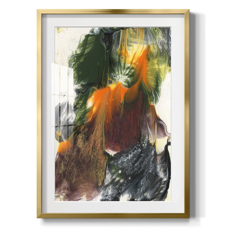 Orange vert I - impression encadrée, H 25,5 po x l 17,5 po, Doré