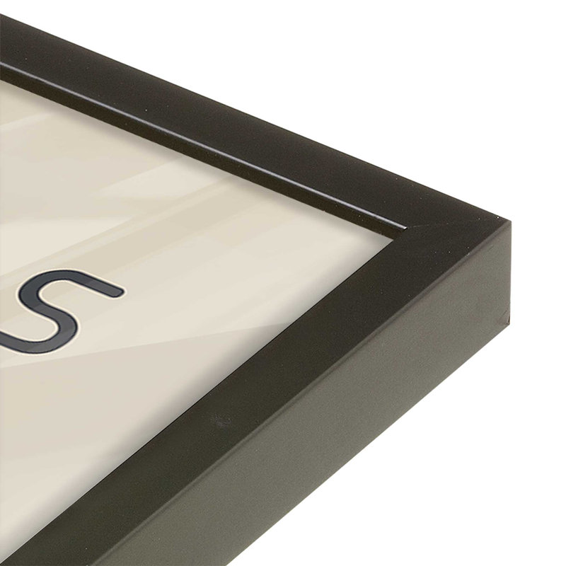 Impression monochrome de courbes de Bauhaus, Cadre photo noir simple, H 11 po x l 9 po, Bauhaus Revolution optique