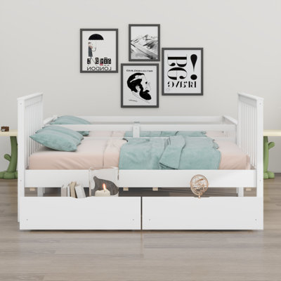 Lit superposé avec tablettes et 6 tiroirs de rangement