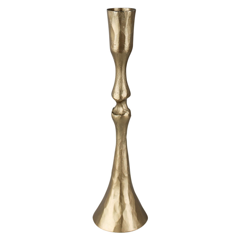 Bougeoir de table en fer, H 10 po x l 2,5 po x P 2,5 po