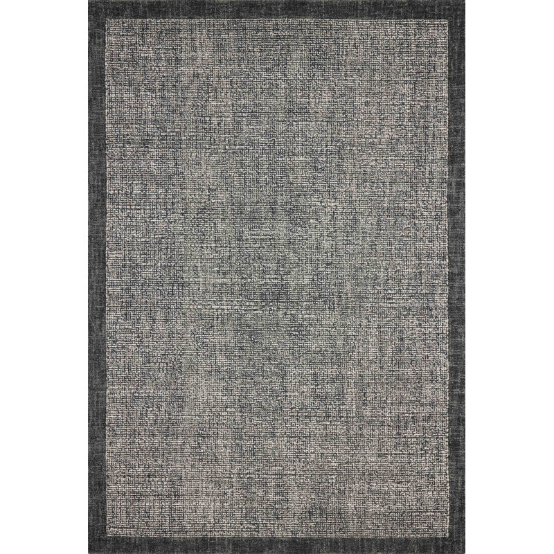 Tapis ivoire / gris anthracite Magnolia Home par Joanna Gaines x Loloi Henley, Rectangle 5' x 7'6"