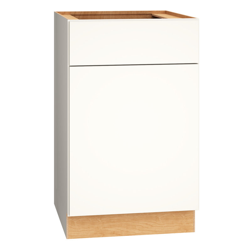 Armoire de base à 1 porte avec tiroir et tablette réglable Dwelling Rosemont l 21 po x H 34,5 po x P 24 po, Blanc