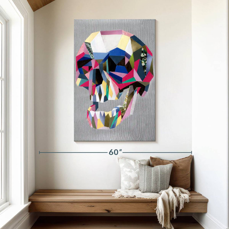 Crâne de Kerner abstrait, H 48 po x l 32 po