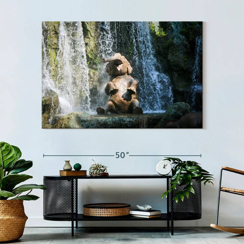 Elephant Bath Time, 34" H x 51" W