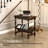 Vintage End Table with Magazine Rack - Birch Veneer & Rubberwood Legs-695355970