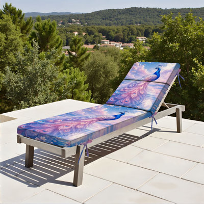  Coussin de chaise d'extérieur pour l'extérieur 3 po Ceaoon Cherry Blossoms Pastel Fantasy Lake