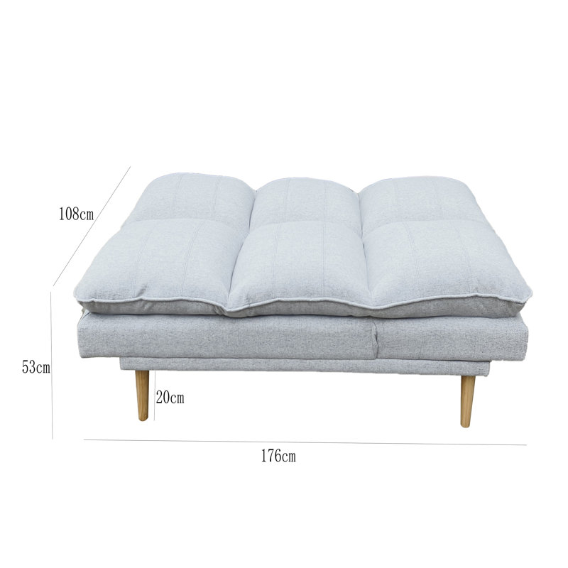 3 Seater Sofa Bed, Silver