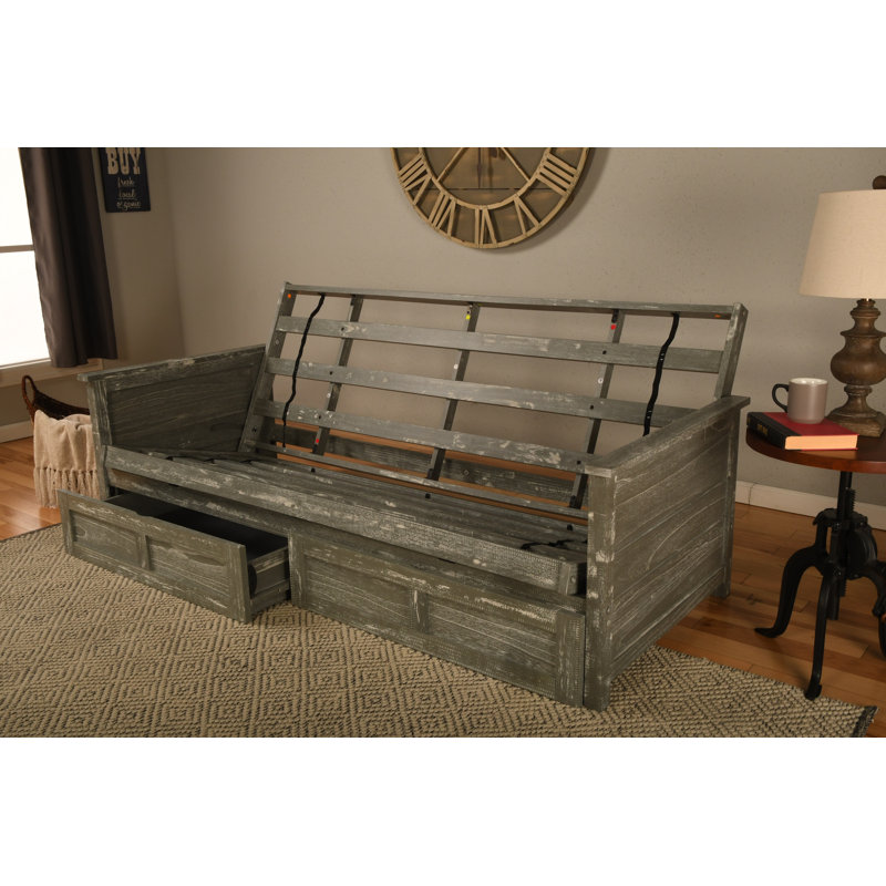 Base de futon Anders, matelas non inclus, Gris patiné