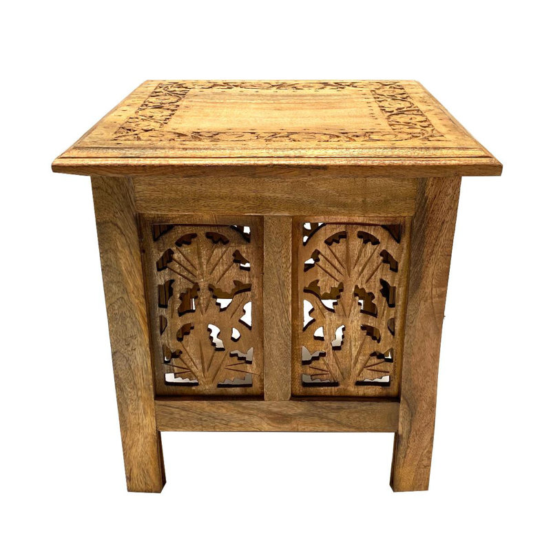 Abbey End Table, Mahogany, 56cm H x 54cm W x 54cm D