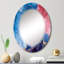Bleu et mauve, luxe, abstrait, art fluide II - miroir mural moderne-1886265952