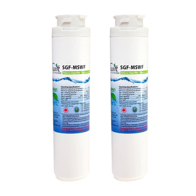 SGF-MSWF Compatible Refrigerator Water Filter for GE MSWF, MSWF3PK, MSWFDS, EFF-6022A (2 Pack).