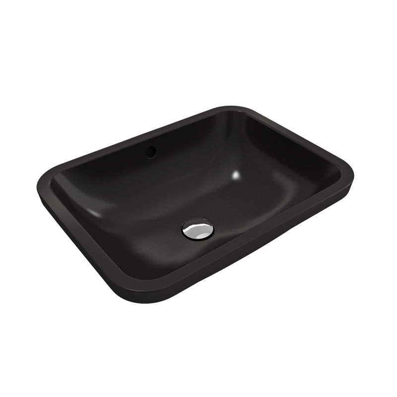 Scala 21.65'' L Bathroom Sink, Matte Black