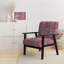 Fauteuil d'appoint rembourré à motif rose et doré à paillettes abstraites