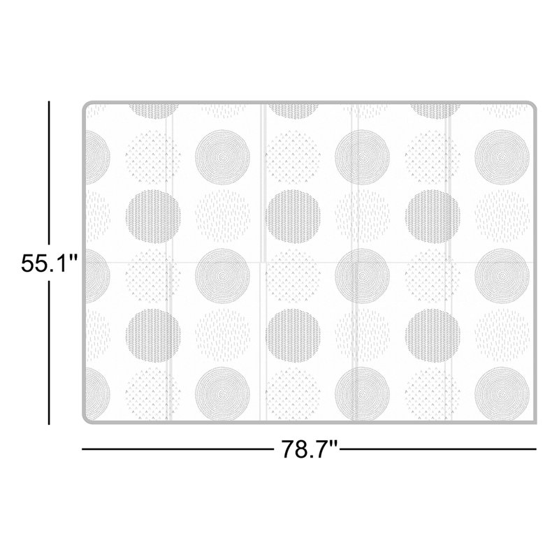 Tapis pliant soyeux rétro Blue Spot