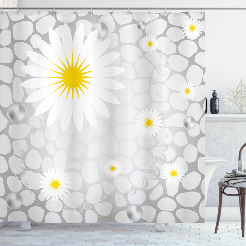 Shower Curtain with Hooks Included, 70" H x 69" W