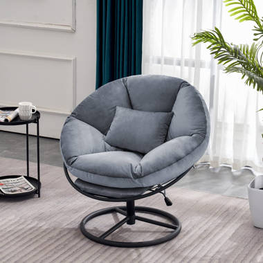 Better Homes & Gardens Papasan Chair with Fabric Cushion, Pumice Gray 