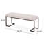 Banc capitonné capitonné, beige et bronze-883511850