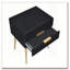 Black Side Table with 2 Drawer-724875569