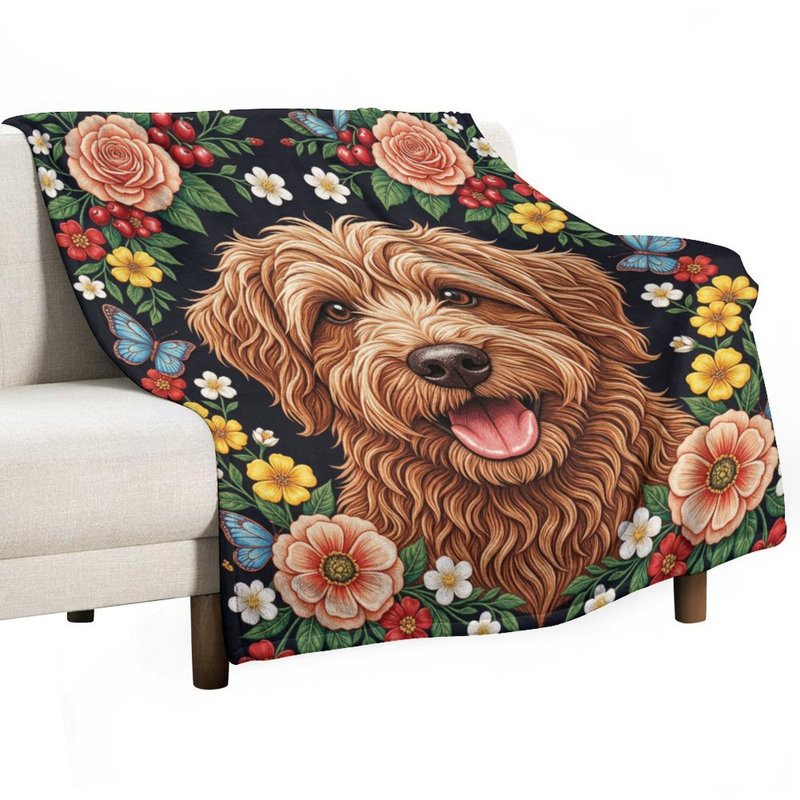 Couronne florale avec jeté de lit en flanelle luxueuse, couverture douce, chaude et moelleuse pour salon, canapé, lit, décoration intérieure