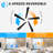 65 Inch Ceiling Fan with Light, 5-Blade Dimmable LED Ceiling Fan with Remote Control, Modern Quiet Design for Living Room and Bedroom (Silent/6-Speed/Reversible/DC Motor)