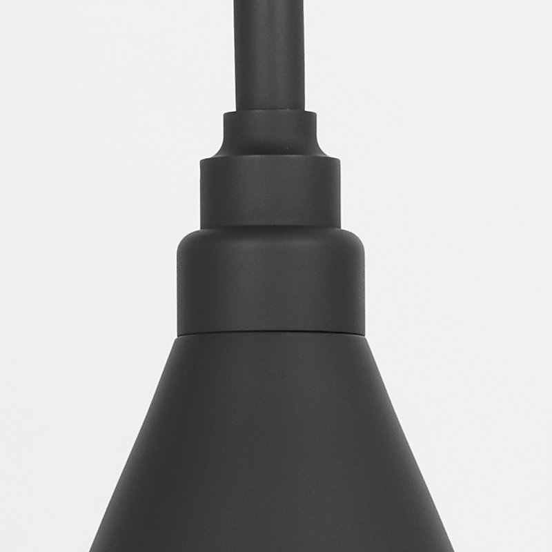 Thomas O'Brien, "Academy 18" Larrabee Barn Light in Matte Black with 9" Conical Savannah Shade, Matte Black