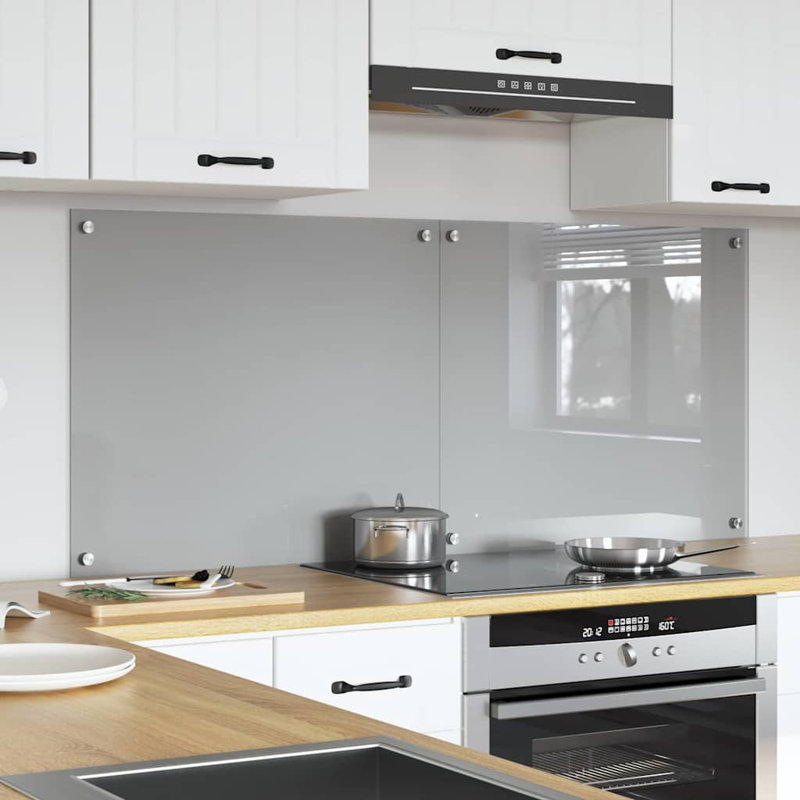 Kitchen Backsplash, 60cm H x 70cm W, Light Grey