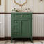 Meuble-lavabo vert (doit inclure le meuble-lavabo et le lavabo) avec rangement