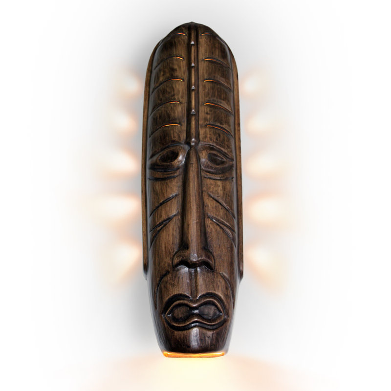 Hartzog Ceramic Wall Light, Dark Teak