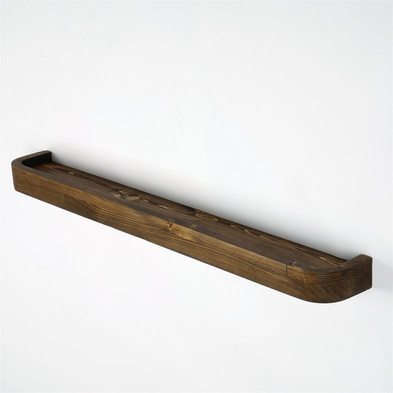 Tablette flottante en bois massif Seman, Noyer