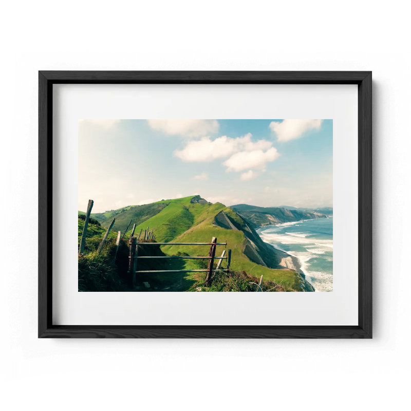 El Camino Print by Joseph Regan, 14" H x 16" W x 0.75" D, Black