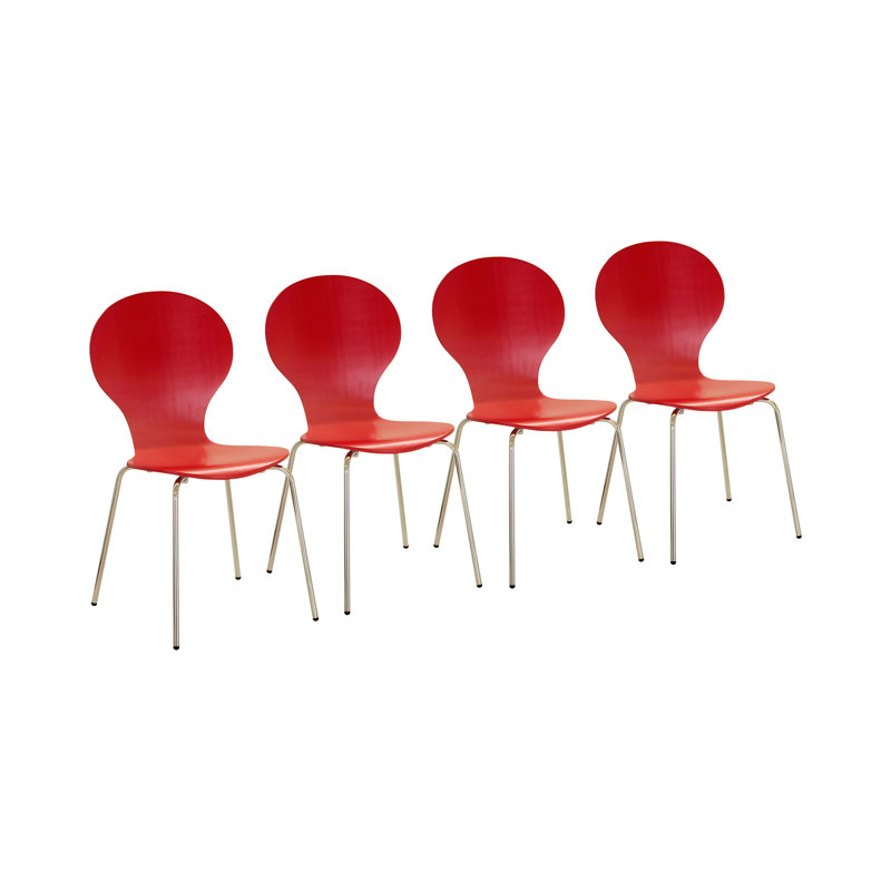 Nita Stacking Dining Chair, Red
