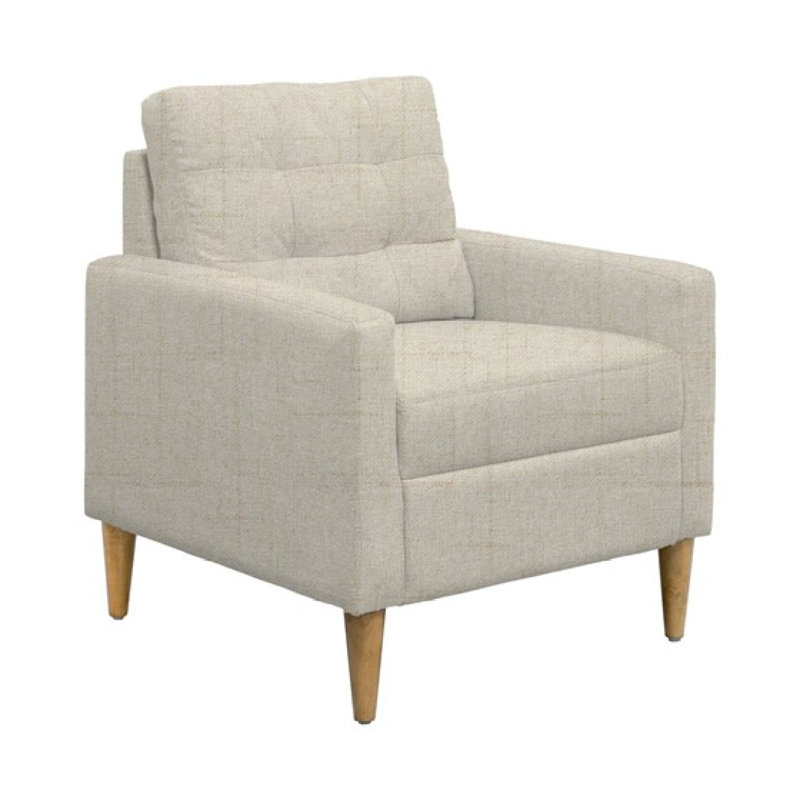 Chaise d'appoint à dossier capitonné Chaise capitonnée Chaise avec accoudoirs Chaise en bois Chaise naturelle