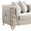 Ensemble de meubles de salon Aurelia Modern Glam avec garniture en acier inoxydable doré, sièges à ressorts ensachés et coussins décoratifs assortis-1420974030-1420974031