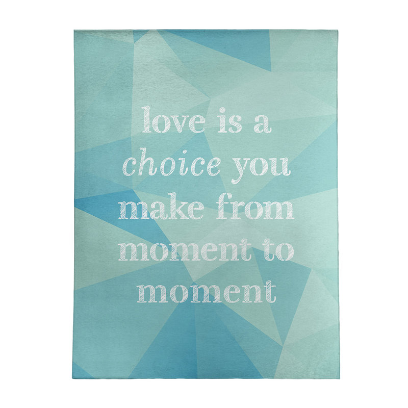 Tapis en faux gemme love is a choice quote, Rectangle 5 pi x 7 pi