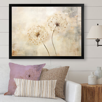 Dandelion Muted Tone - Dandelion Wall Art